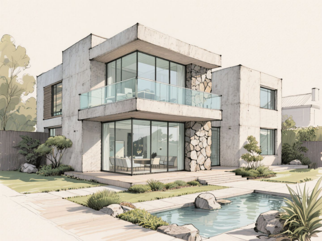 Modern luxury villa exterior built by TGT Construction - Malaysia construction services